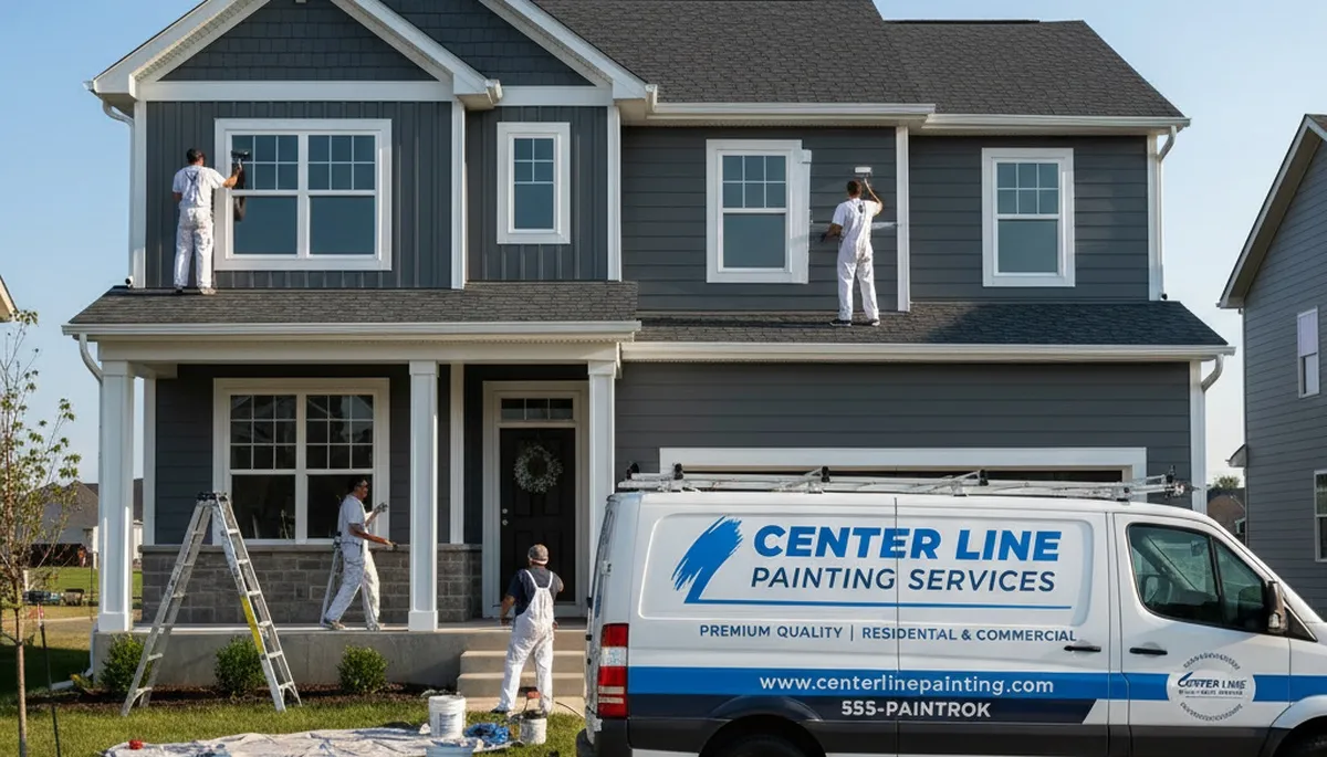 Professional house painting contractors working on home exterior in Royal Oak, MI
